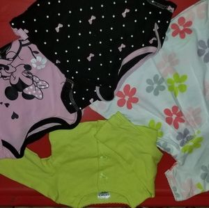 New born dress, jacket, and 2 onesie